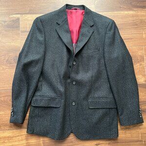 Black lambswool cashmere sport coat blazer